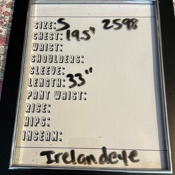 Irealandeye Women's Small Button Front Open Knit Cardigan Linen Blue Cable Knit - Picture 6 of 6